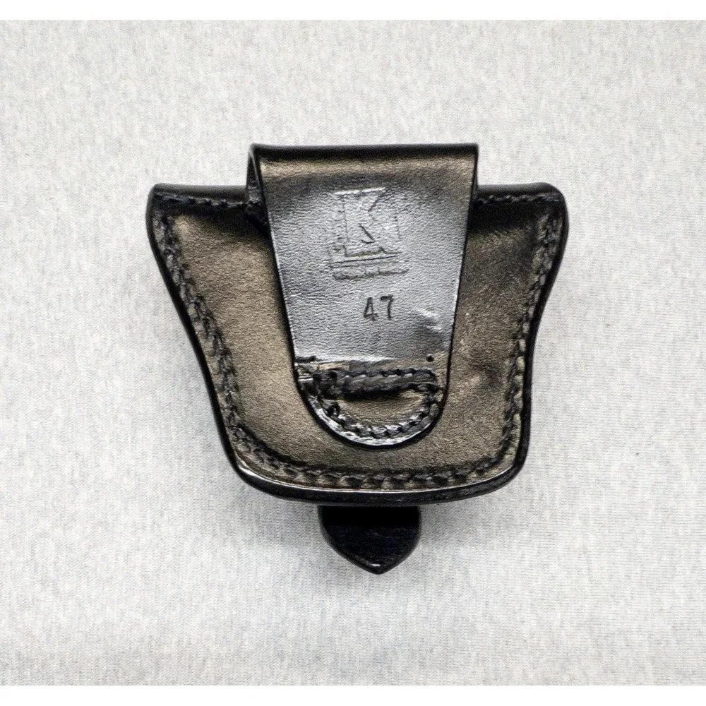 Triple K‎ Brand #47 Black Leather Civil War Style Ammo Belt Pouch US
